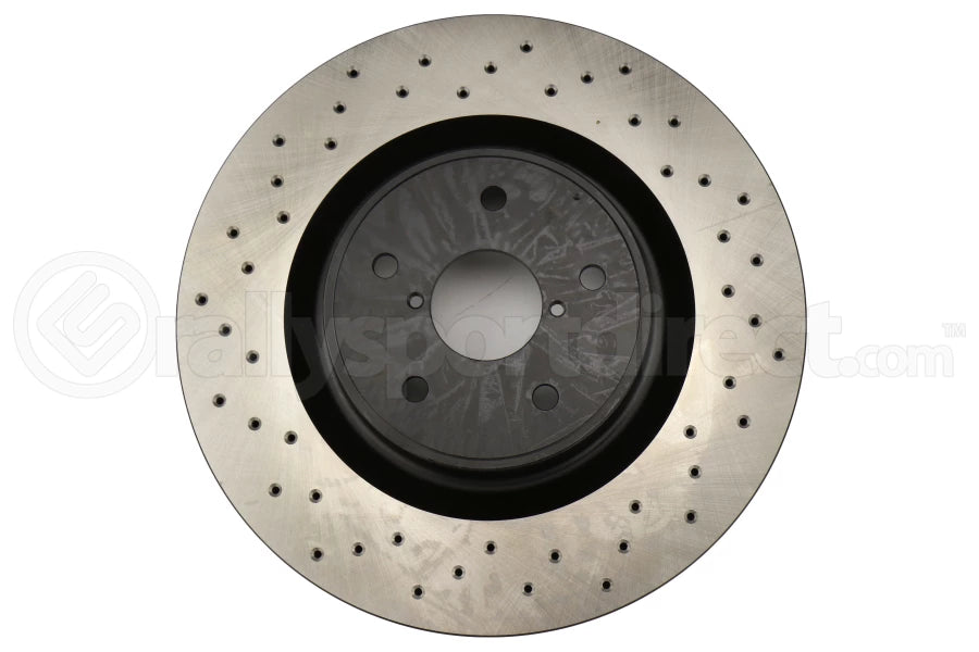 Stoptech Centric Premium Drilled Rear Brake Rotor Single  - 2018-2021 STI, 2024+ WRX TR/RS w/ Brembos